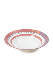 Hermia Platos de Cerámica Rojo y Blanco 26 cm (6 piezas) de 660 cc